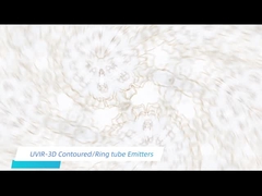 UVIR طلا 3D موج کوتاه لامپ حرارتی مادون قرمز لوله جوش پلاستیکی