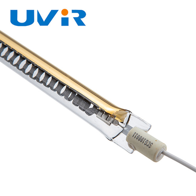 قیمت خوب لامپ گرمایش مادون قرمز فیبر کربن R7S 1200W با بازتابنده طلایی آنلاین