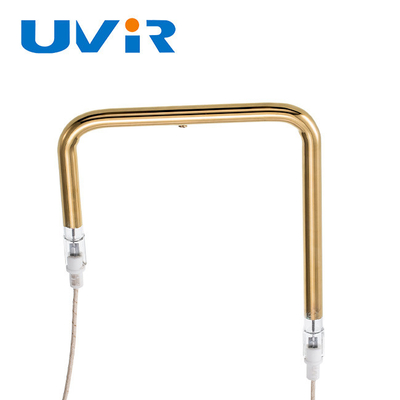 قیمت خوب لوله عنصر گرمایش مادون قرمز پوشش طلا UVIR 910W 230V آنلاین