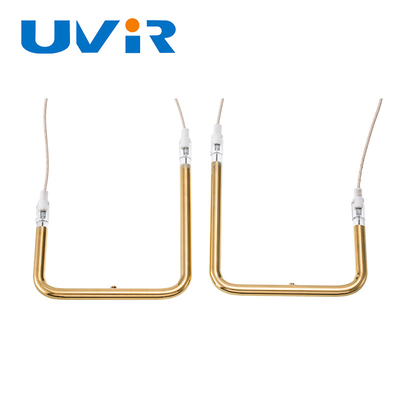 230V 910W نوع U گرمایش لوله لوله بازتابنده طلا قطعات کوارتز