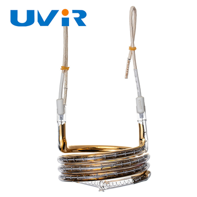 رادیاتور 2700w 380 ولتی با پوشش طلایی لوله عنصر گرمایش حلقه ای سفارشی UVIR