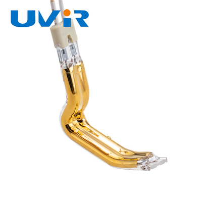 لوله گرمایش دوگانه مادون قرمز 150-6000w L شکل OEM با روکش طلا