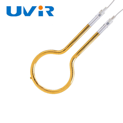 100-7600W طلا بازتاب کوارتز حلقه لامپ حرارتی مادون قرمز