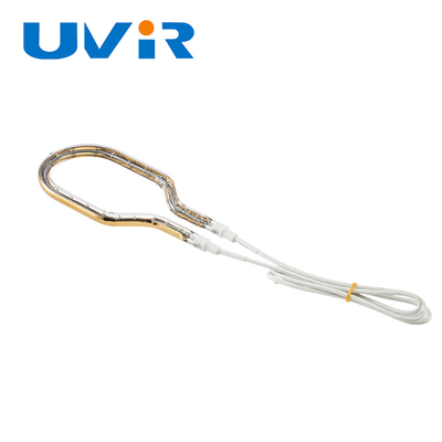 لامپ‌های مادون قرمز حلقه‌ای سفارشی 39-600 میلی‌متر 200-6000 وات طلایی سفید شفاف