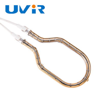 55-575 ولت رفلکتور طلا حلقه لامپ های مادون قرمز 100-6000W