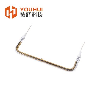 قیمت خوب لامپ گرمایشی هالوژن با روکش طلا و لوله منفرد با زاویه تخت U شکل با دمای رشته بالا آنلاین