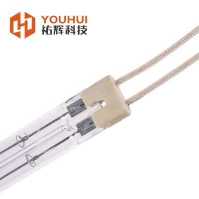 لامپ مادون قرمز کوارتز دو لوله شفاف 200-6000W 55-575V پایه TC01