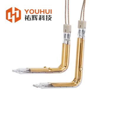 قیمت خوب L Shape Gold Coated Infrared Heating Element Tube with Visible Light Transmission >93% and UV Light Transmission >85% for Industrial Applications آنلاین
