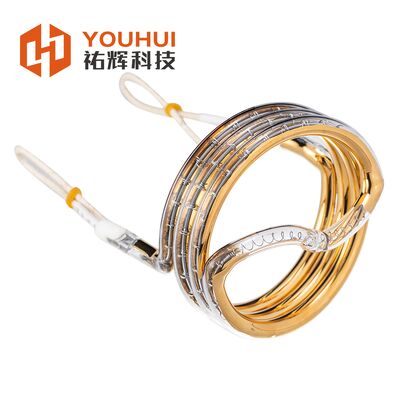 3D Single Tube Gold Coating Infrared Quartz Heater Lamp 8-14mm با طول عمر 5000-20000 ساعت لوله هالوجن