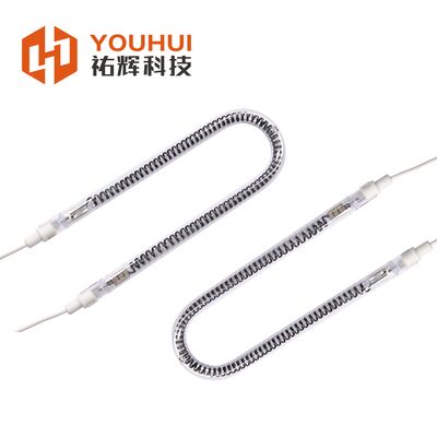 لامپ گرمایشی مادون قرمز فیبر کربن قابل تنظیم با دمای رشته 1100-2600°C و عمر 5000 ساعت