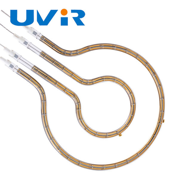 Good price لوله های گرمایش IR کوارتز بازتابنده طلا، لامپ بخاری مادون قرمز حلقه ای 100-7600W آنلاین
