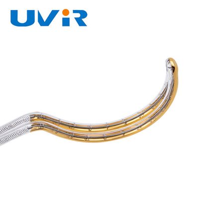 لامپ گرمایش مادون قرمز کوارتز با روکش طلا 600 وات 240 ولت