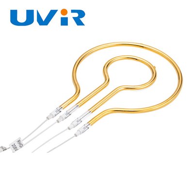 Good price لامپ‌های مادون قرمز حلقه‌ای 1600 واتی، لوله‌های گرمایش مادون قرمز بازتابنده طلایی ROHS آنلاین