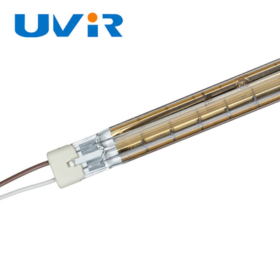 لامپ حرارتی کوارتز موج کوتاه IRP011، 400 ولت، 5400 وات، بازتابنده طلایی