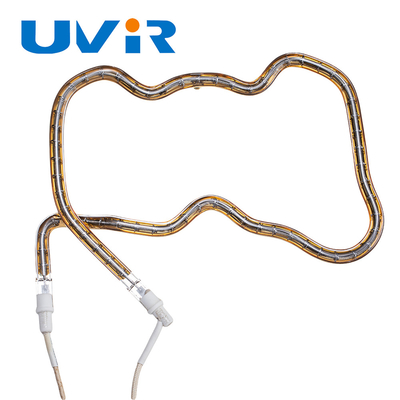 قیمت خوب لوله گرمایش مادون قرمز موج کوتاه با روکش طلا و شکل سه بعدی 150-6000 وات آنلاین